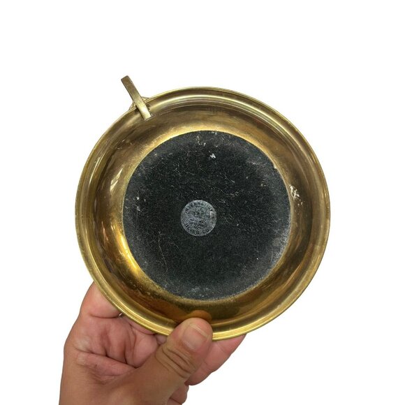 2 International Silver Co. Vintage Candle Holder Solid Brass with Finger Ring - Picture 12 of 12